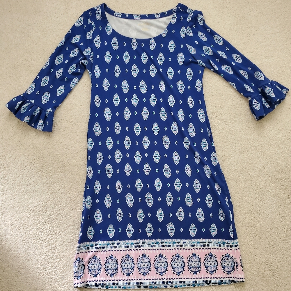 Lilly Pulitzer Sophie Ruffle Dress UPF 50+ in Lapis Lazuli szS